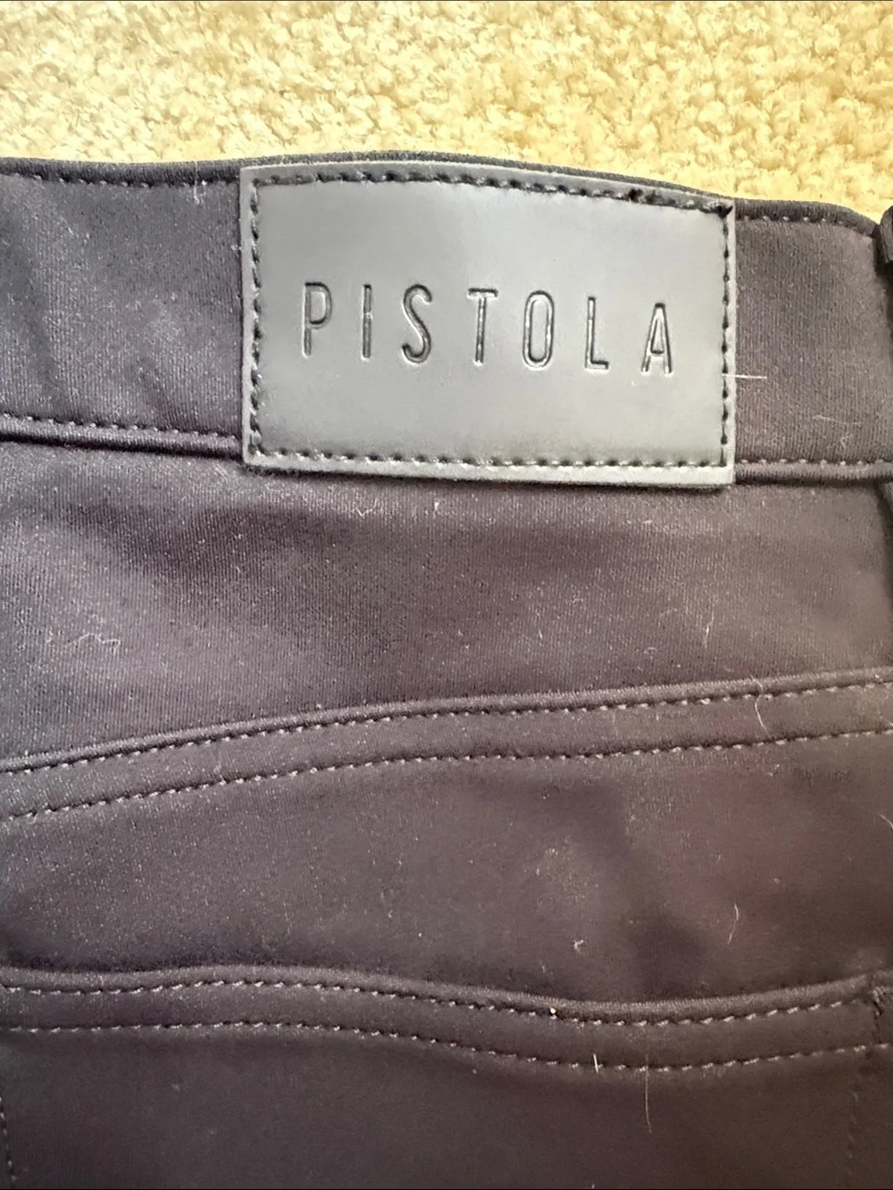 pistola Black Waistband Detail Pants - Picture 4 of 4